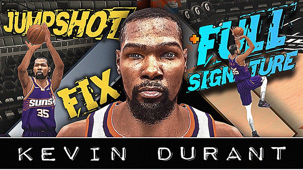 KEVIN DURANT JUMPSHOT FIX + FULL SIGNATURE *The Slim Reaper* [NBA 2K14 Edit Player] #eLDizZy2K