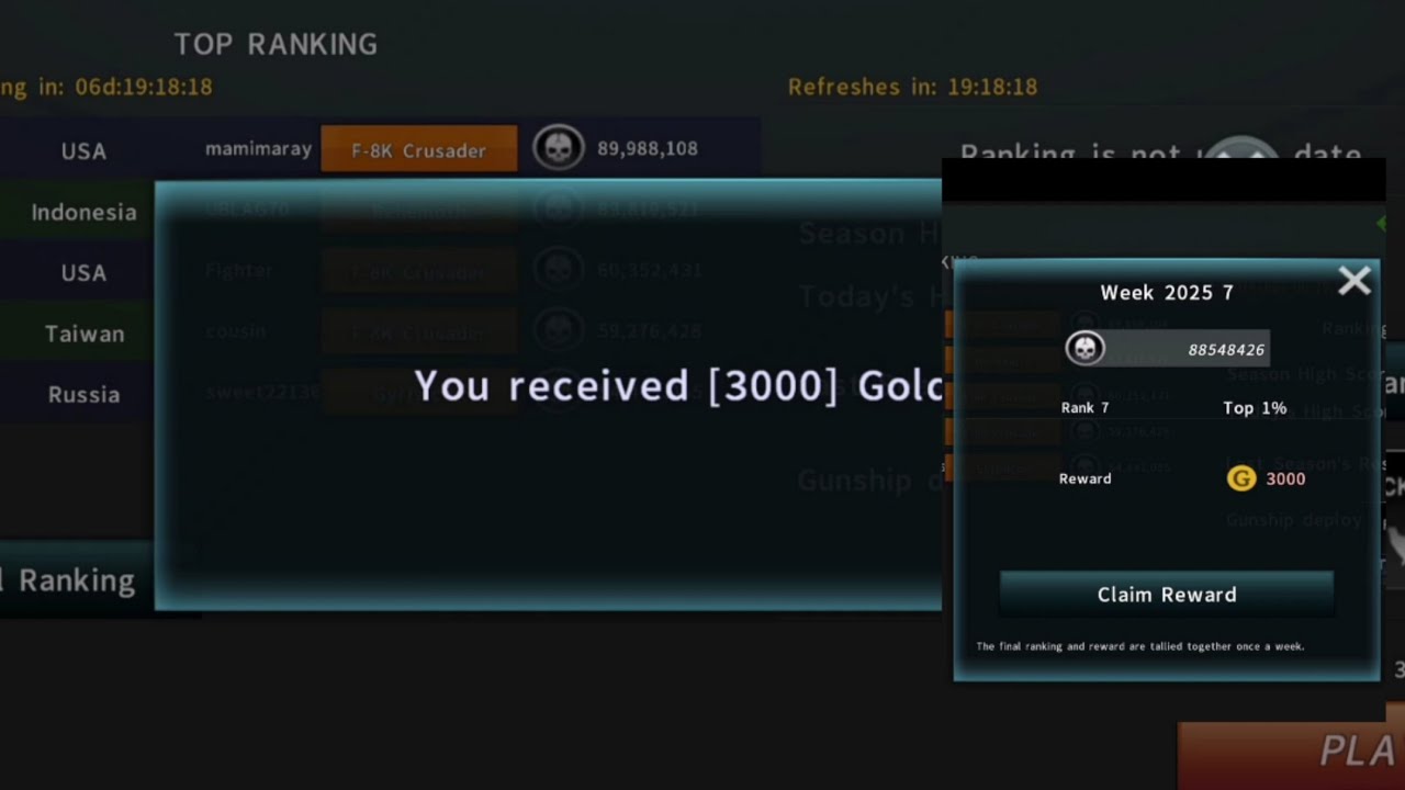 Gunship battle: How to get 3000 gold per week by raid mission