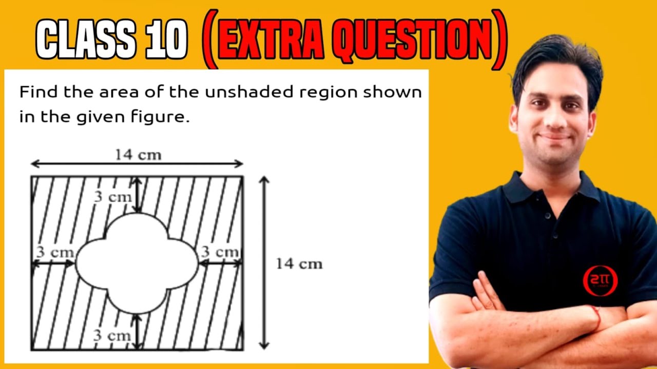 Find the area of the unshaded region in the given figure.
