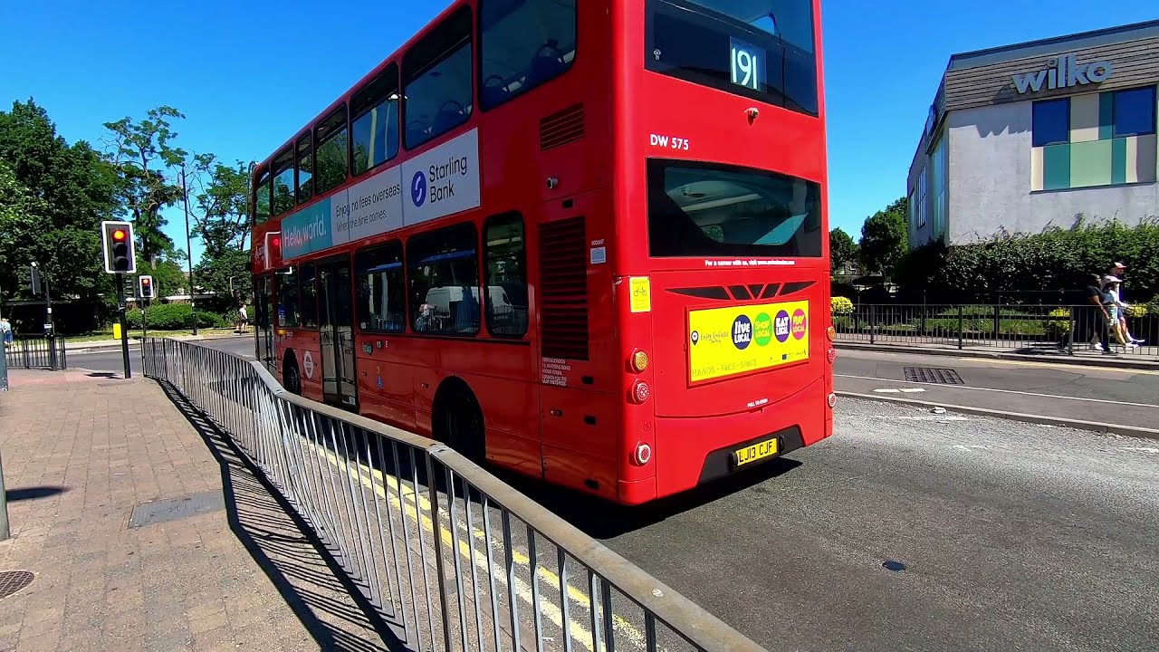 London BUS Ride 🇬🇧 Route 191 - EDMONTON GREEN to BRIMSDOWN via Ponders End, Enfield, Carterhatch Ln🚌