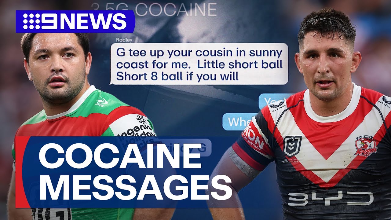 Text messages about cocaine between two NRL stars revealed | 9 News Australia