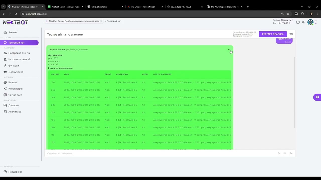 Интеграция ИИ-сотрудника с Notion: получаем информацию из базы данных | NEXTBOT БАЗА