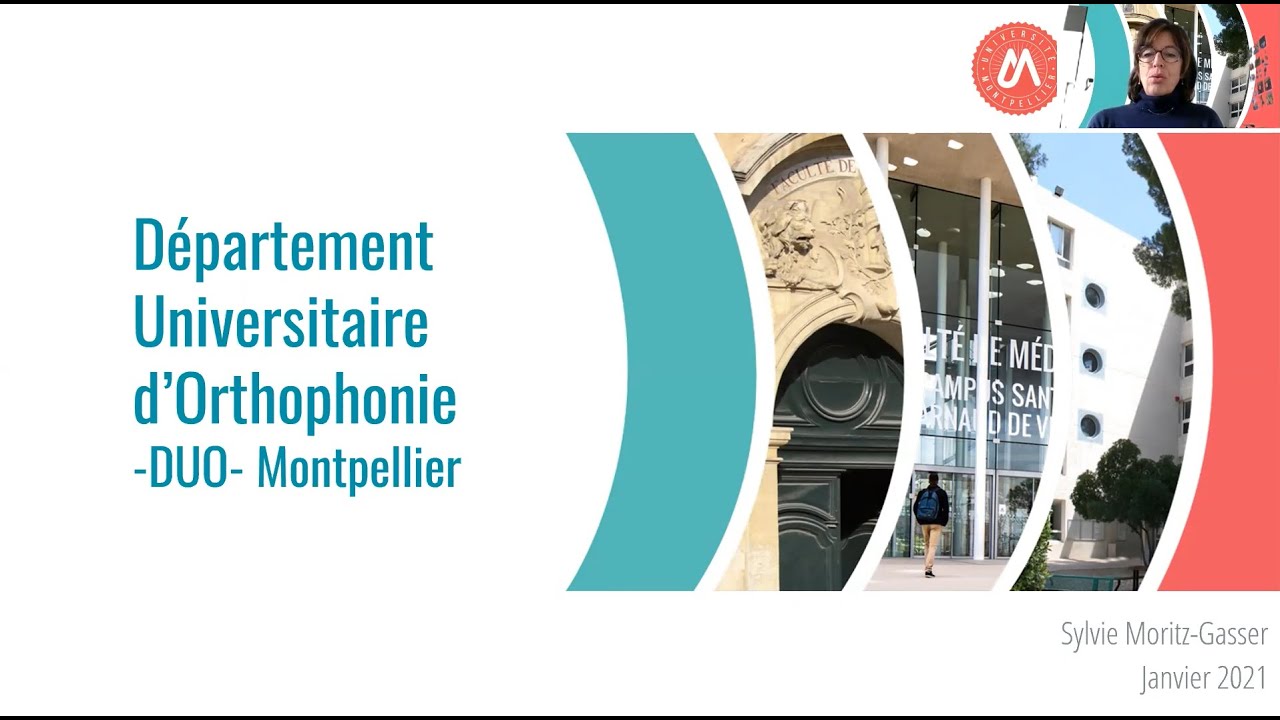 Présentation des études d'Orthophonie - Mme Moritz-Gasser