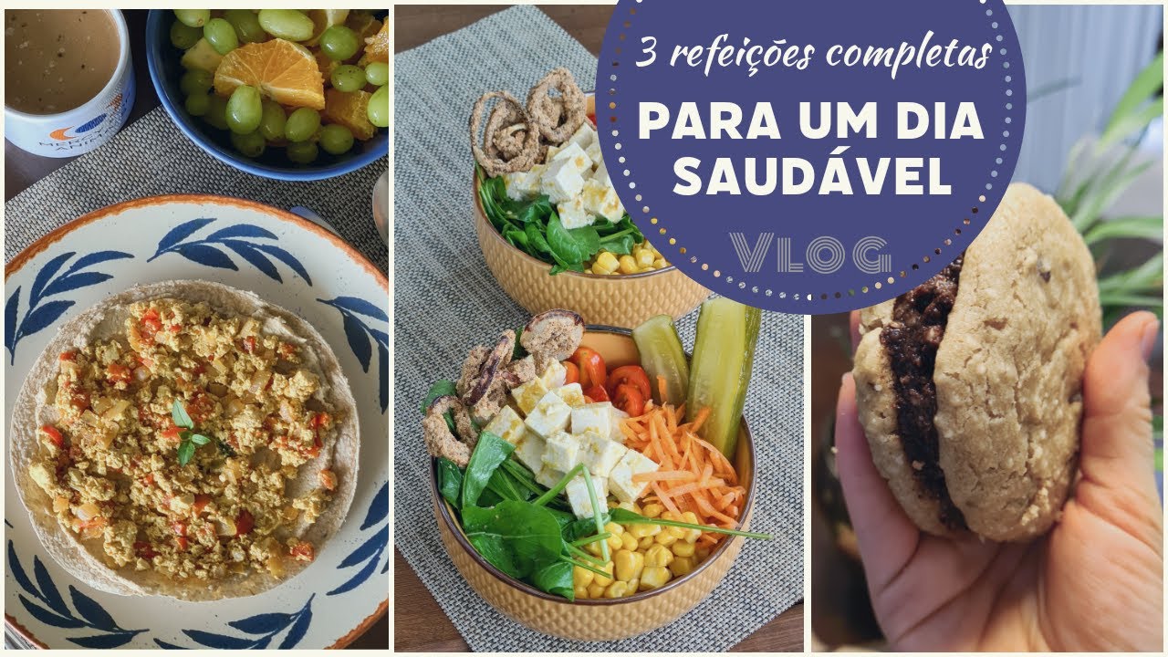 O que eu como em um dia Vegano Saudável | Sem Glúten, sem Açúcar e Proteico.
