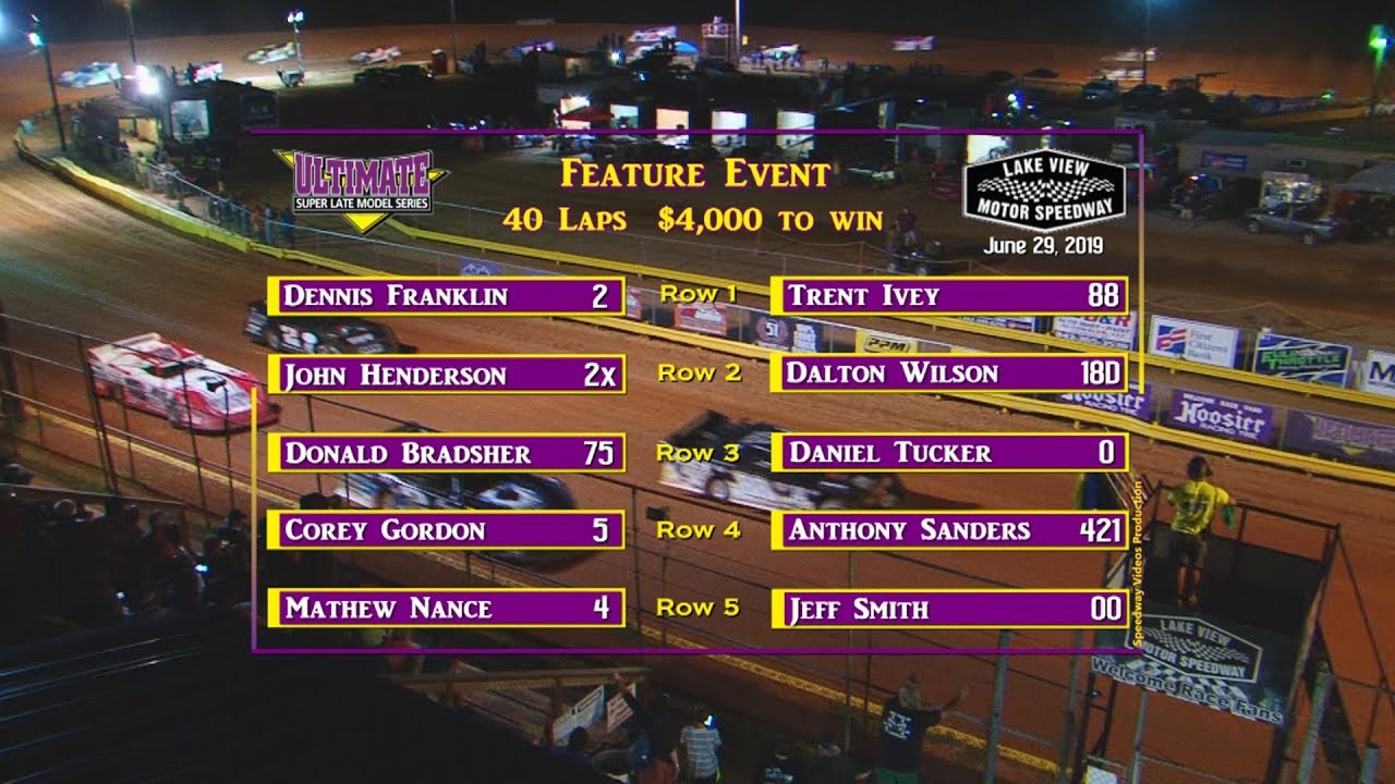 Ultimate Super Late Models @ Lake View Motor Speedway June 29, 2019