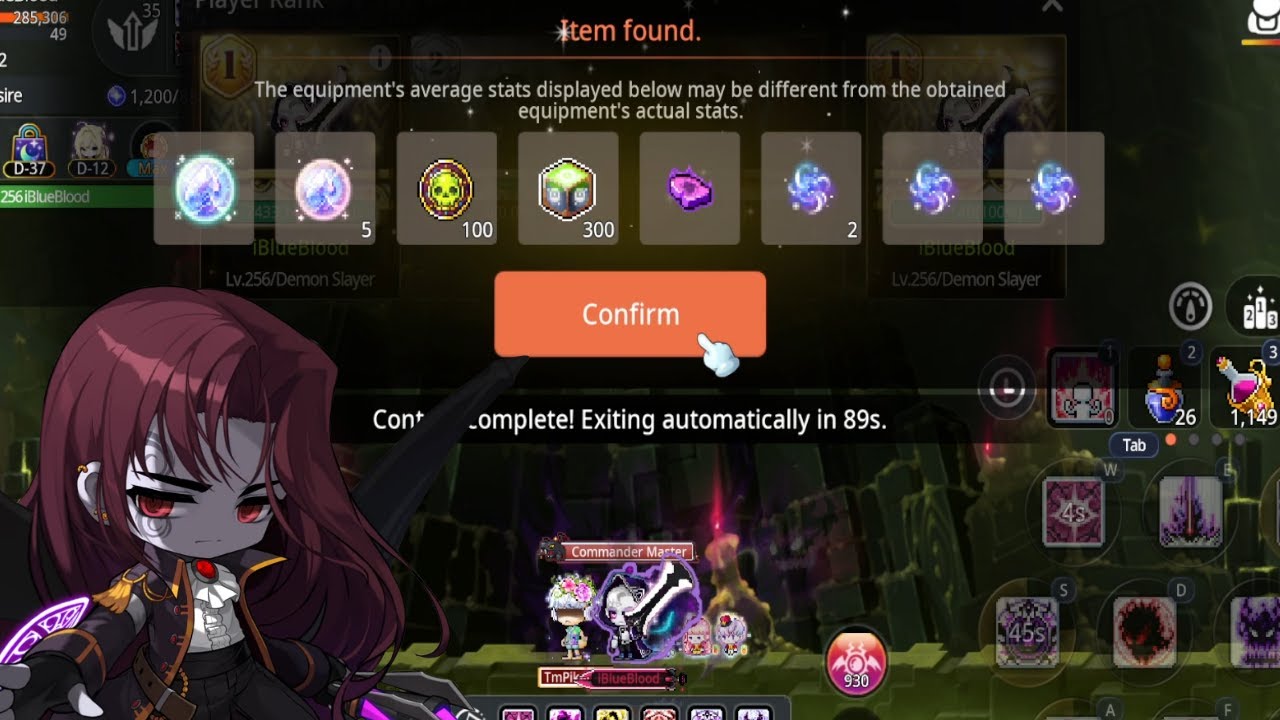 Maplestory M - 168m MDC Demon Slayer Solo's HARD VERUS HILLA! (Я не думал, что это возможно!)