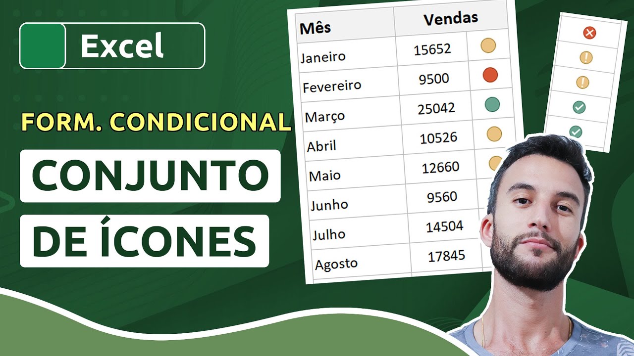 Formatação condicional de ÍCONES no Excel (3 exemplos)