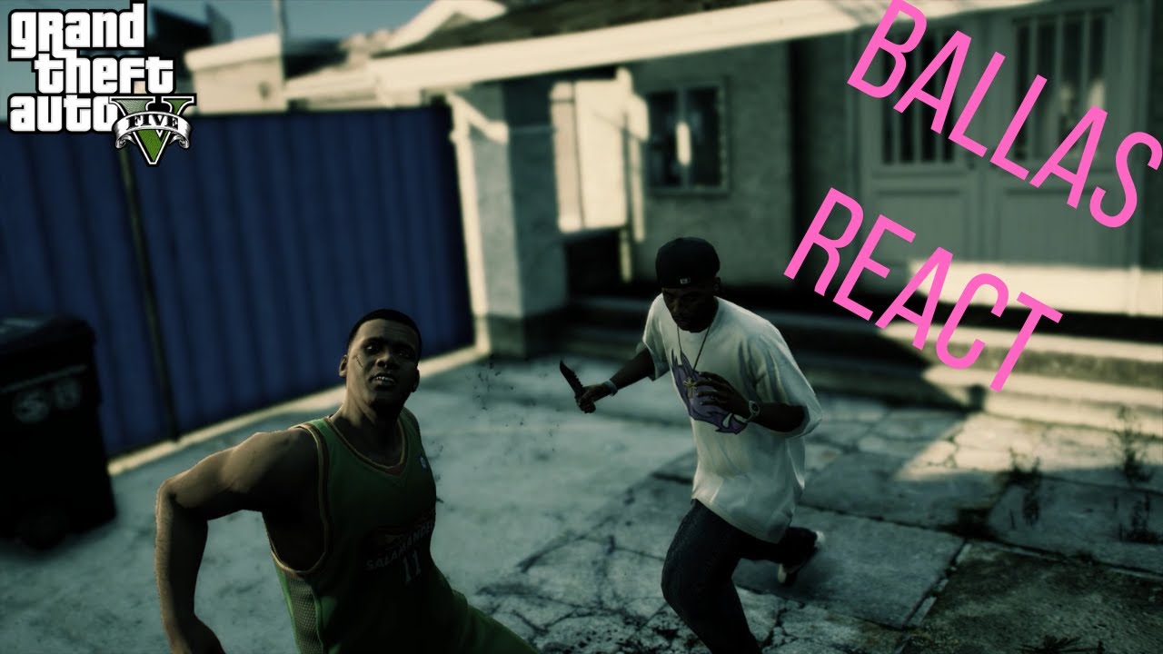 HOW do BALLAS REACT to FRANKLIN in all GREEN (GTA 5)