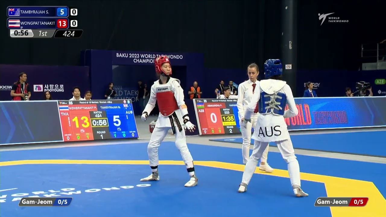 424 R16 Women  49kg AUS TAMBYRAJAH S  THA WONGPATTANAKIT P