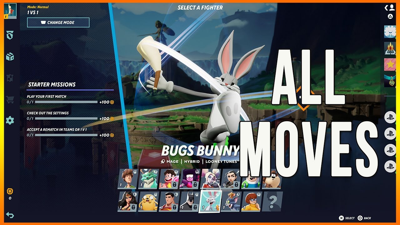 Multiversus Alpha - Bugs Bunny Move List