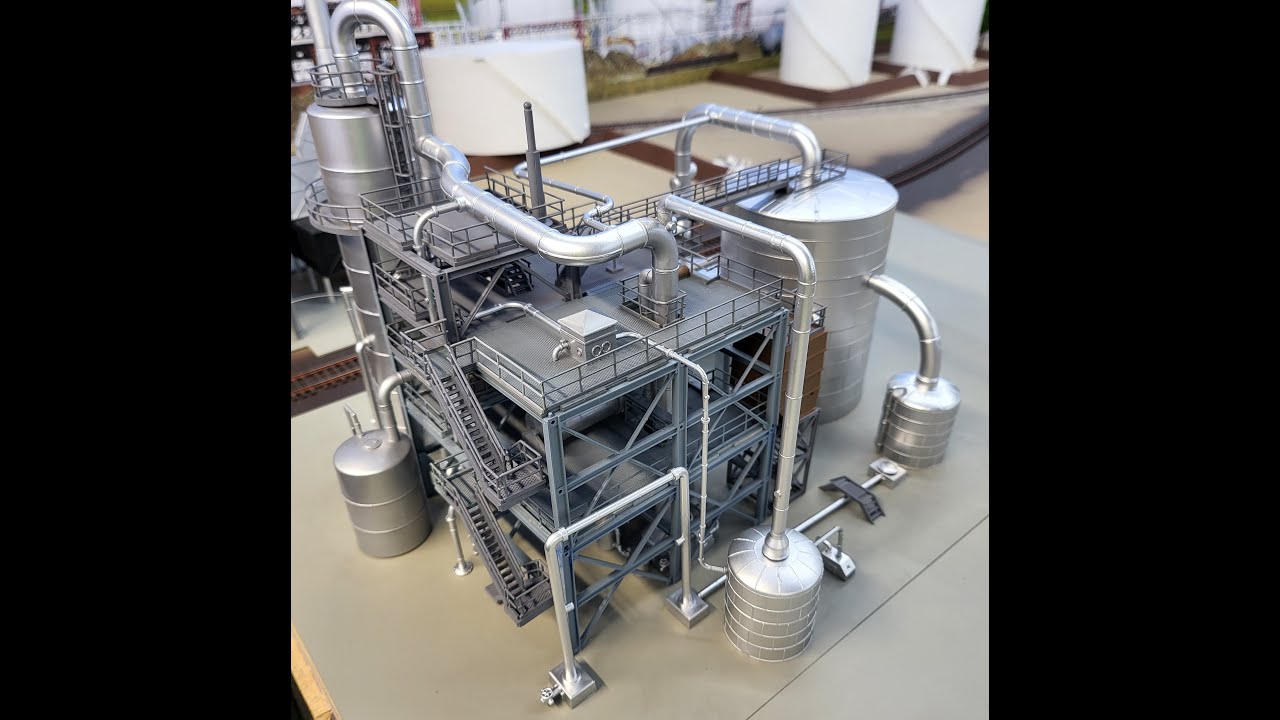 HO Scale Faller Chemical Plant Model Railroad Kit Build Progression