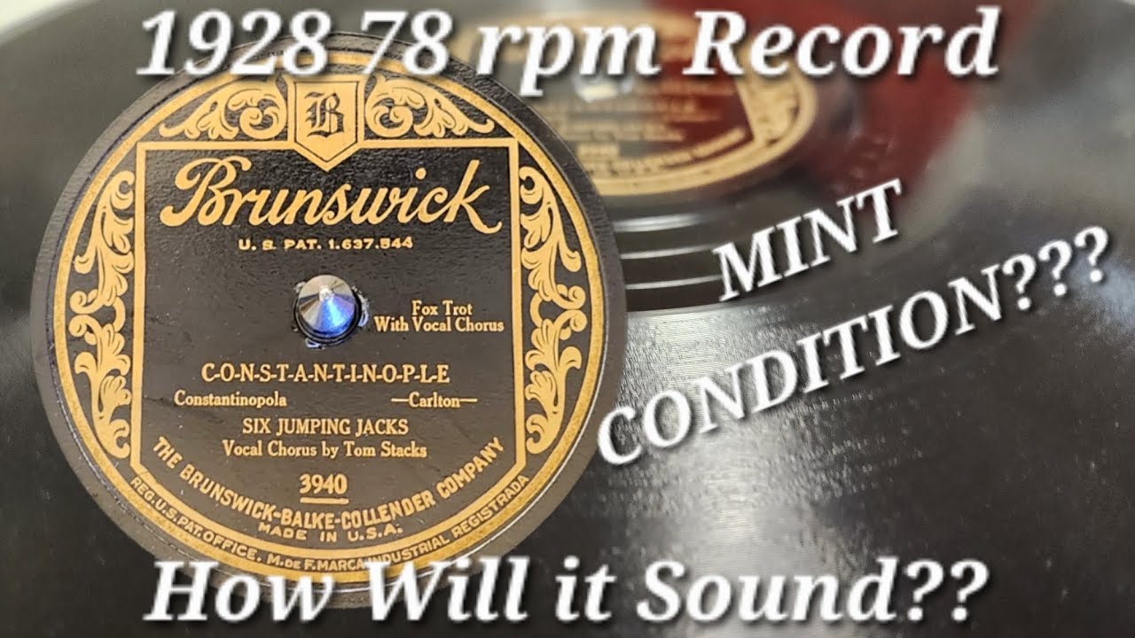Как пластинка 1928 года в идеальном состоянии на 78 об/мин звучит на современном проигрывателе ви...