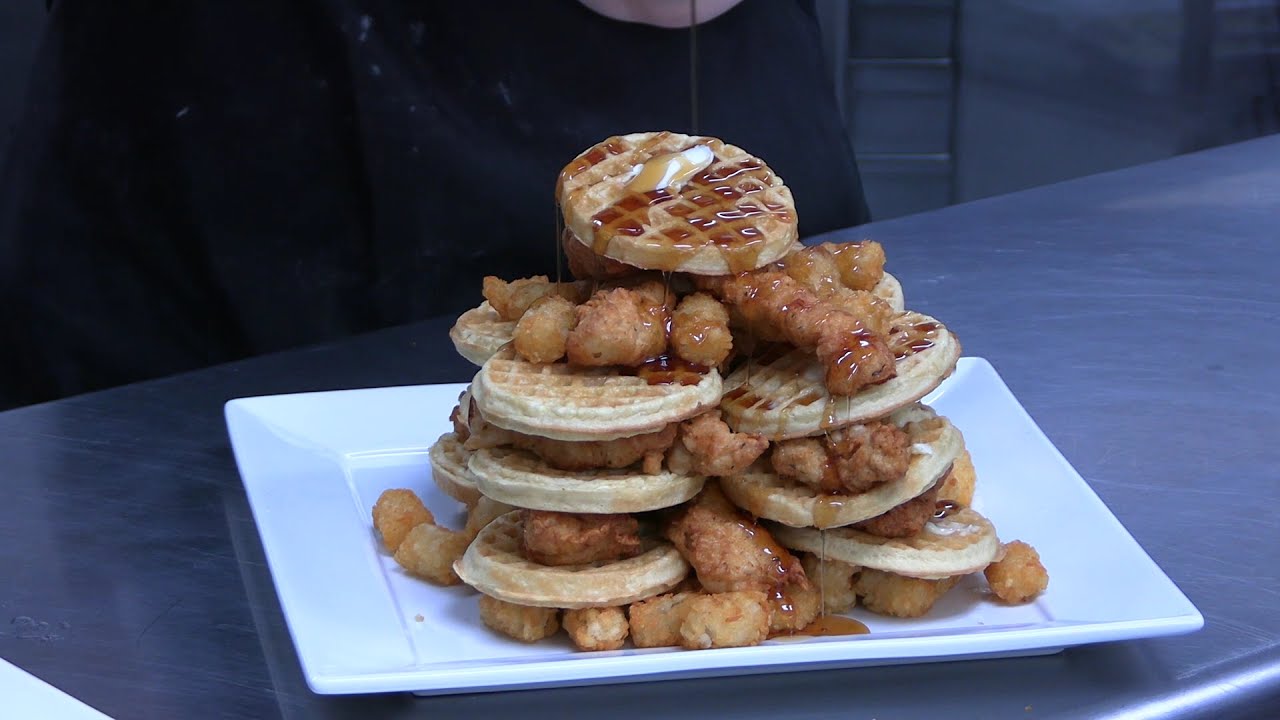 Chicken and Waffles and Tots, Oh My!