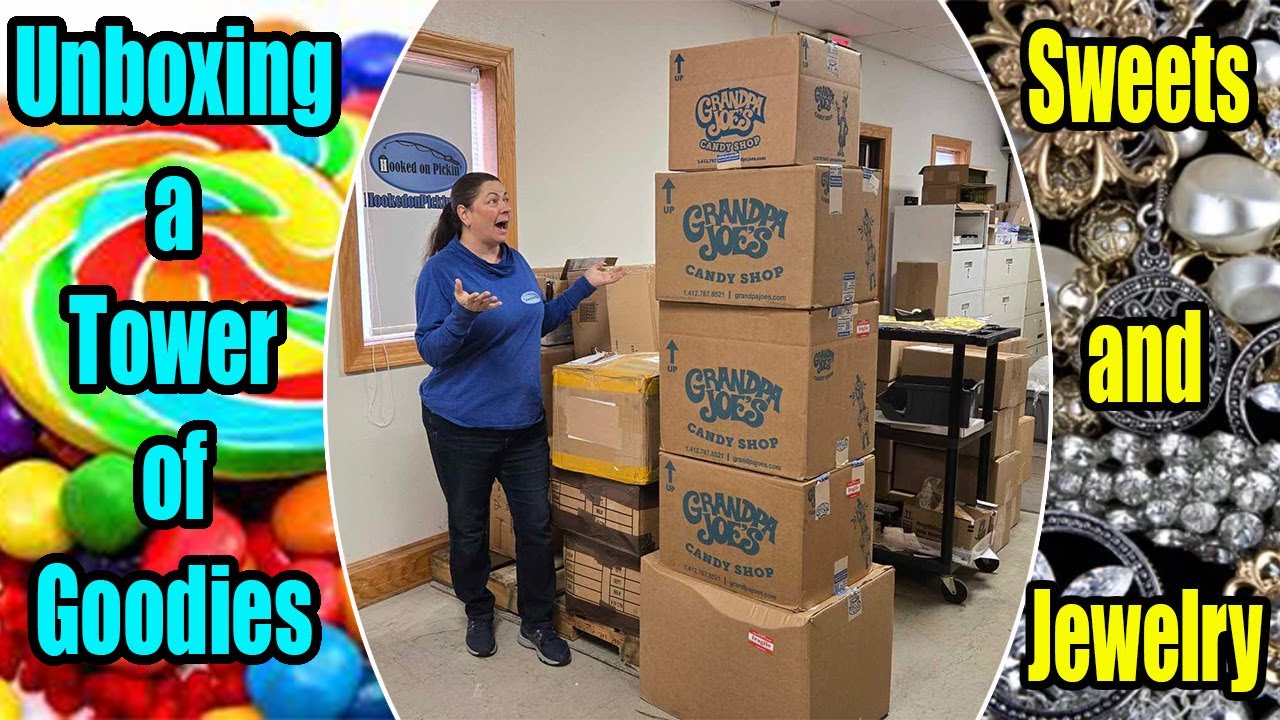 Unboxing a Tower of Goodies. We unbox so much sweets and Jewelry Check out the amazing items.