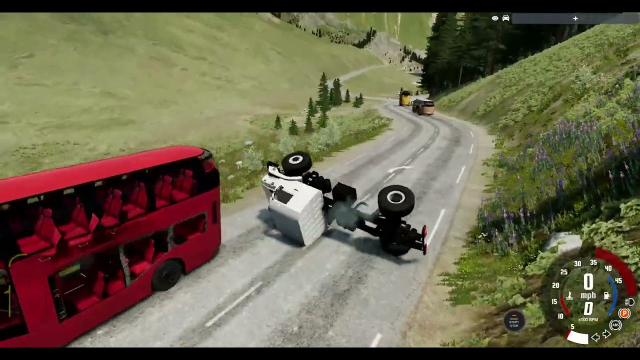 Destruição de carros na Estrada StColin BEAMNG.DRIVE