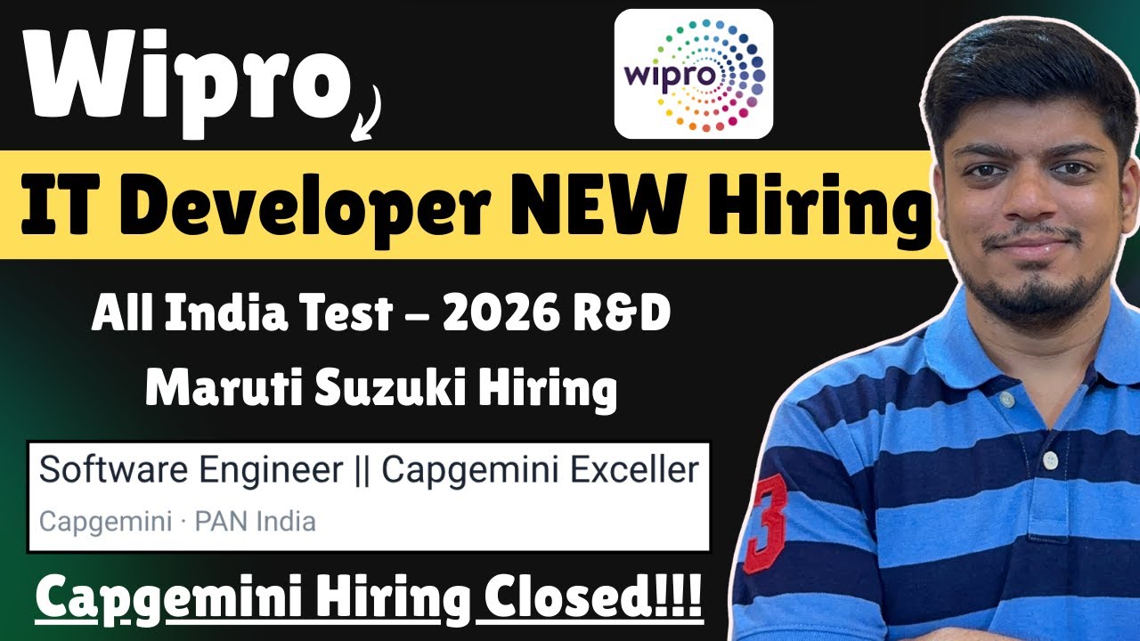 Набор персонала в Capgemini завершен | Набор разработчиков в Wipro | Всеиндийский тест Maruti Suz...