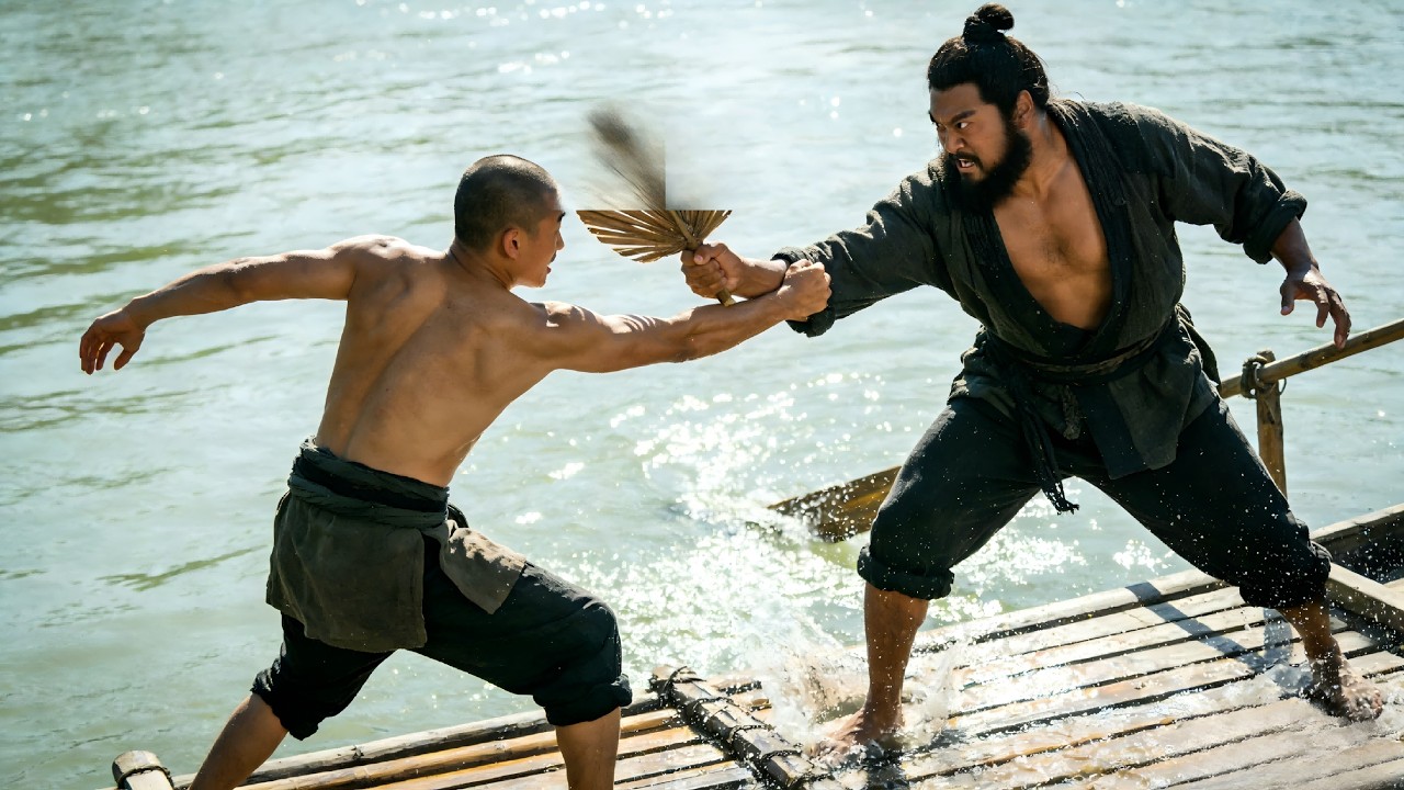 惡霸欺負瘦弱漁夫，卻不料他竟是功夫高手！ #水滸傳 #功夫 #kungfu
