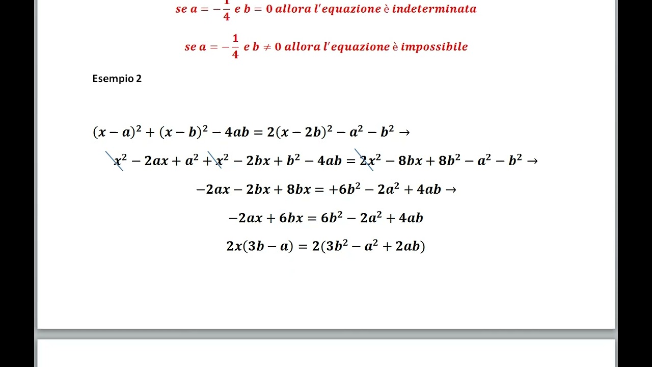 equazioni letterali con due parametri