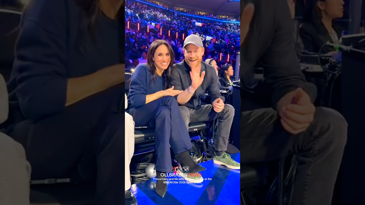 Принц Гарри и его жена Меган Маркл на спортивном мероприятии NBA All Star 2026. #МеганМаркл