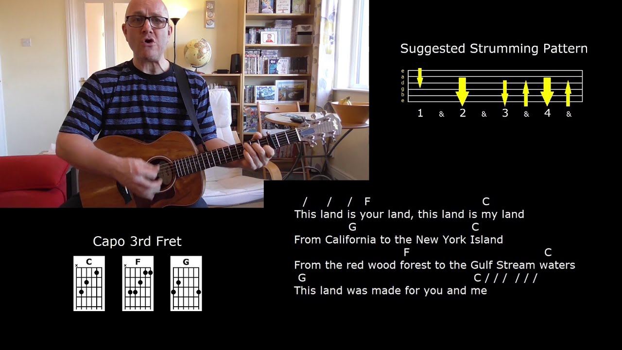 This Land Is Your Land - Woody Guthrie - Strum Along Lesson - Jez Quayle