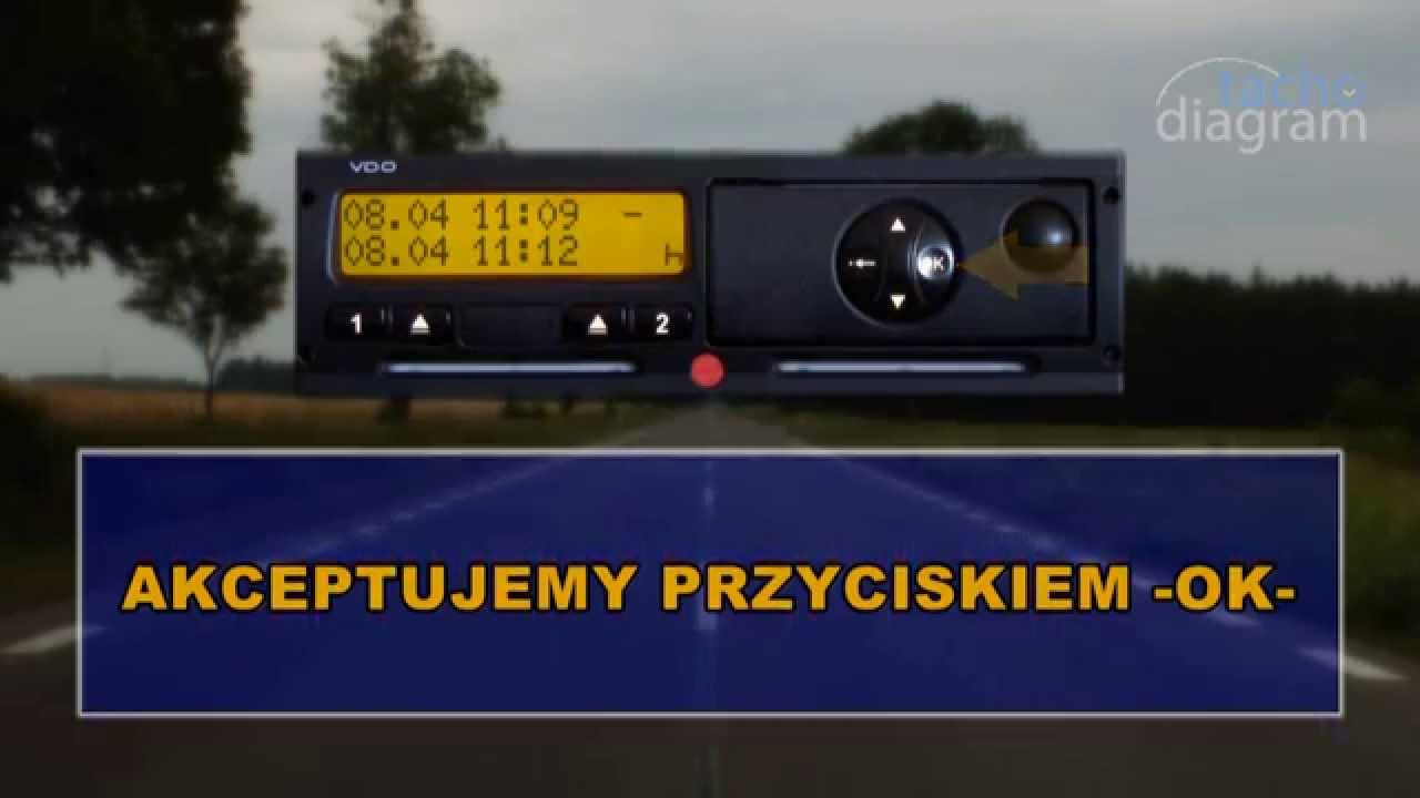 Wpis manualny w tachografie cyfrowym Siemens