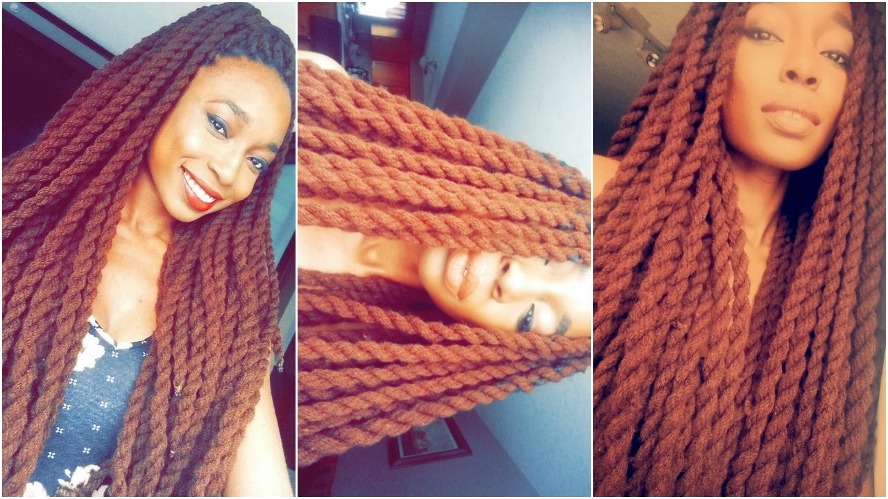 Protective Hairstyles (Mini Tutorial) 🌸 Long brown yarn twists