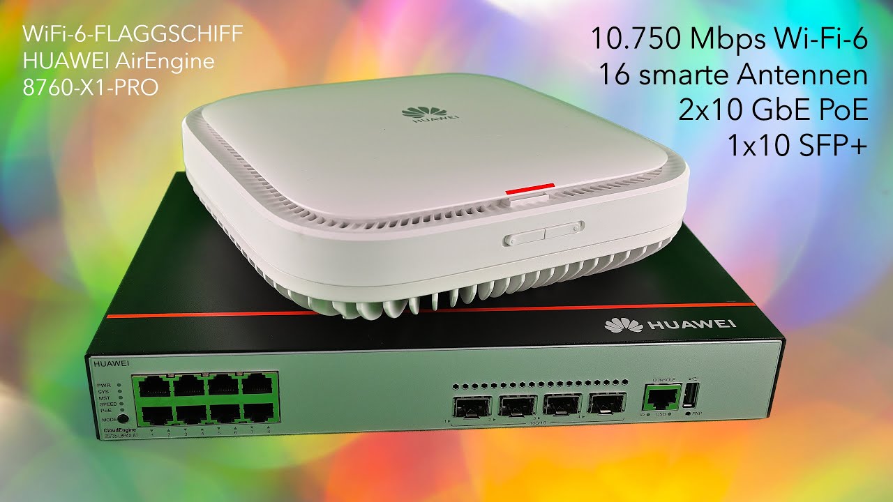 WiFi-6-Flaggschiff: Huawei AirEngine 8760-X1-PRO: 10,75 Gbps WLAN, 2x10 GbE-PoE, 1x10 SFP+
