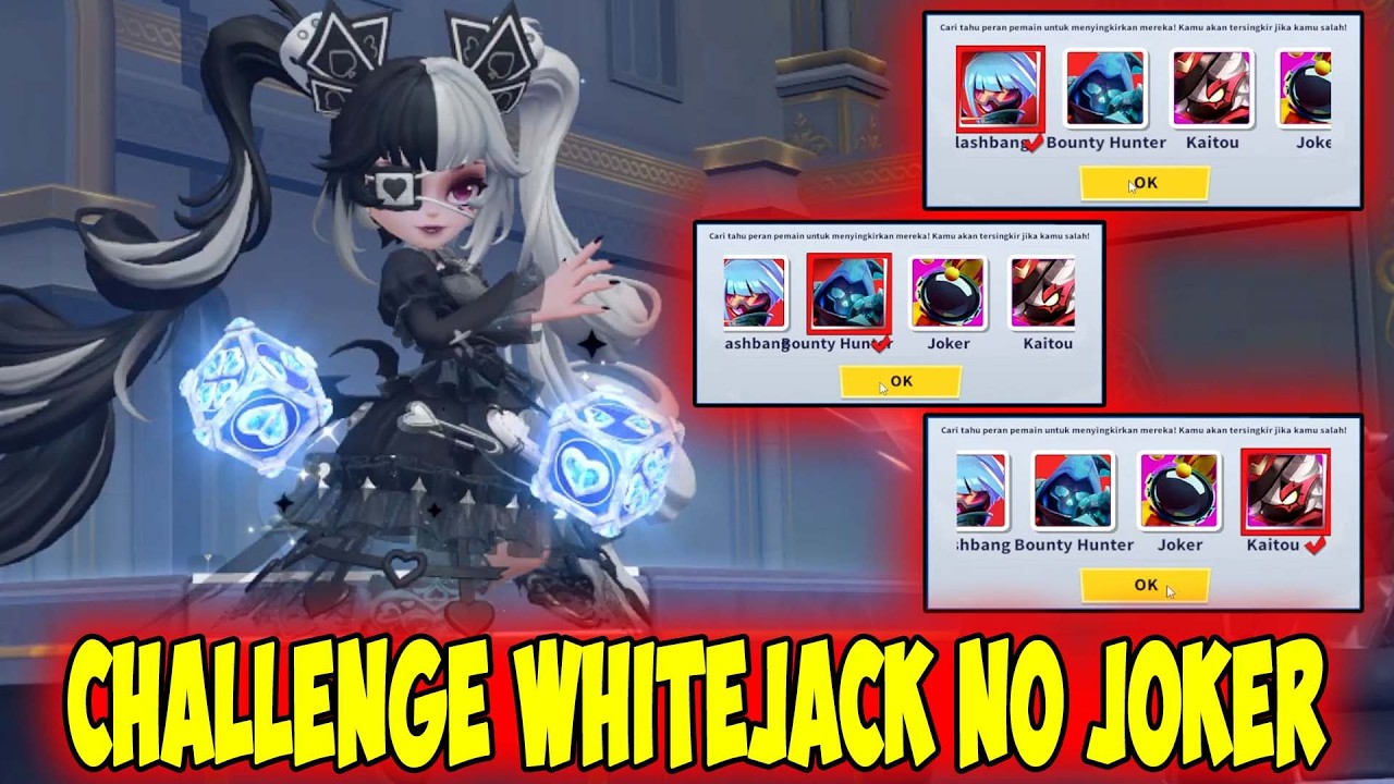 CHALLENGE WHITEJACK TEMBAK SEMUANYA KECUALI JOKER !! Super Sus Indonesia