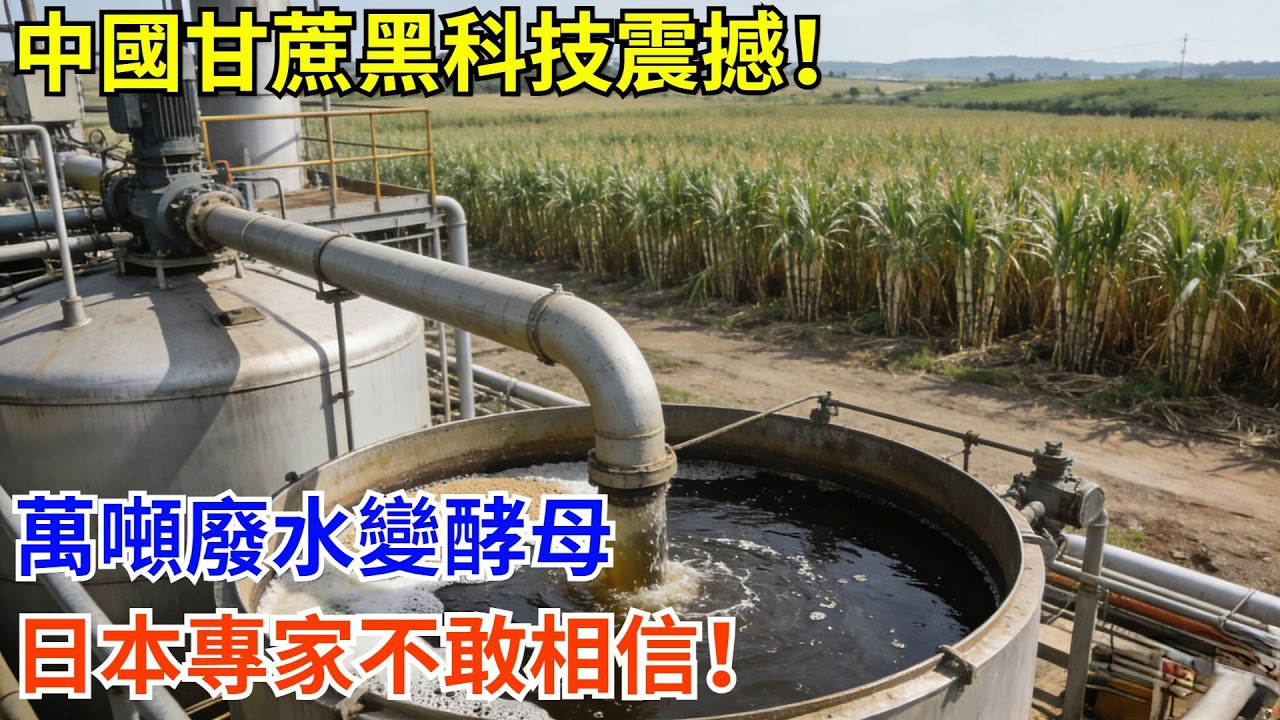 中國甘蔗黑科技震撼！萬噸廢水變酵母，日本專家不敢相信！#科普 #熱門 #中國高鐵 #國際觀點 #大國工程