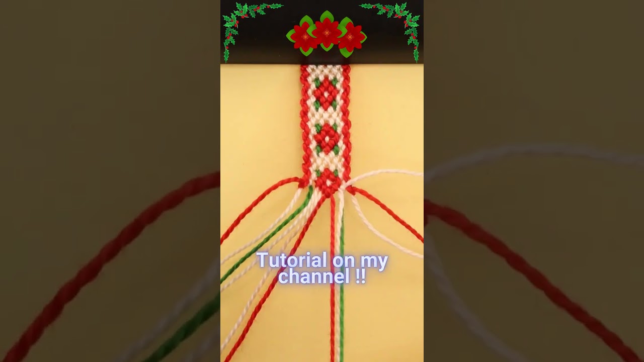 CHRISTMAS FLOWER Bracelet | Friendship Bracelet Making | How to make Bracelets
