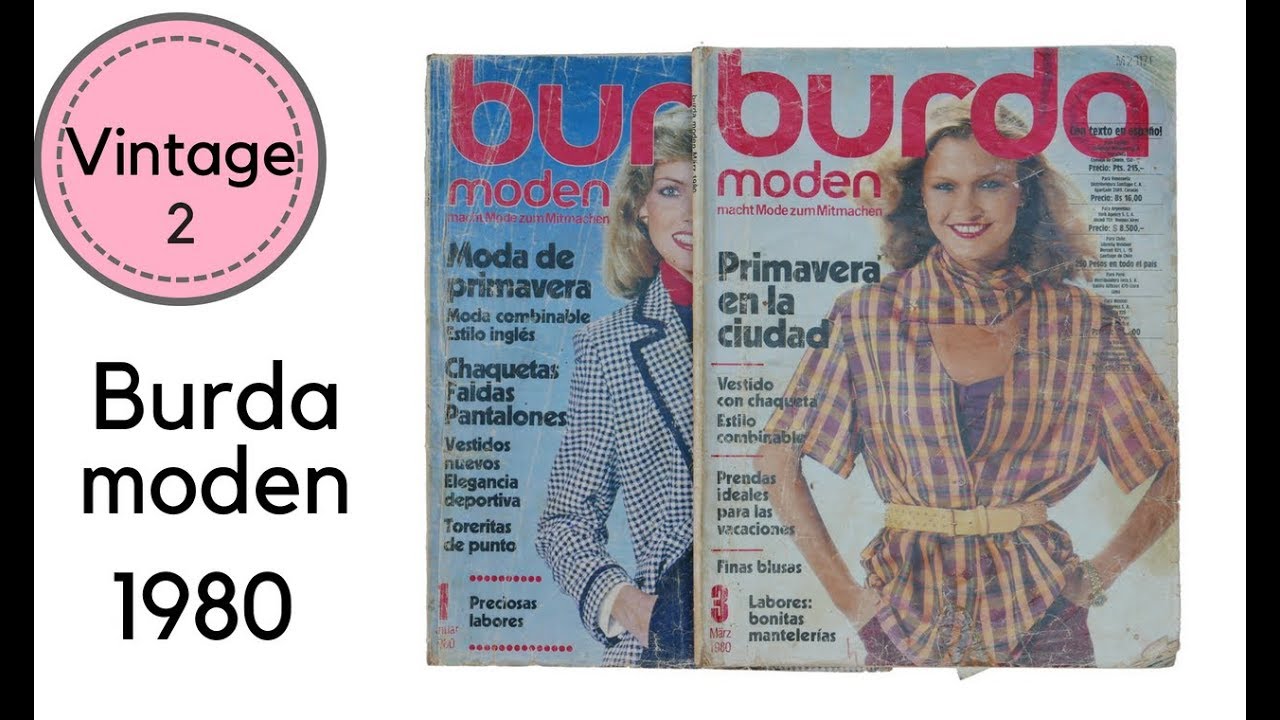 Burda Moden (2) 1980 || Revistas de Patrones Vintage