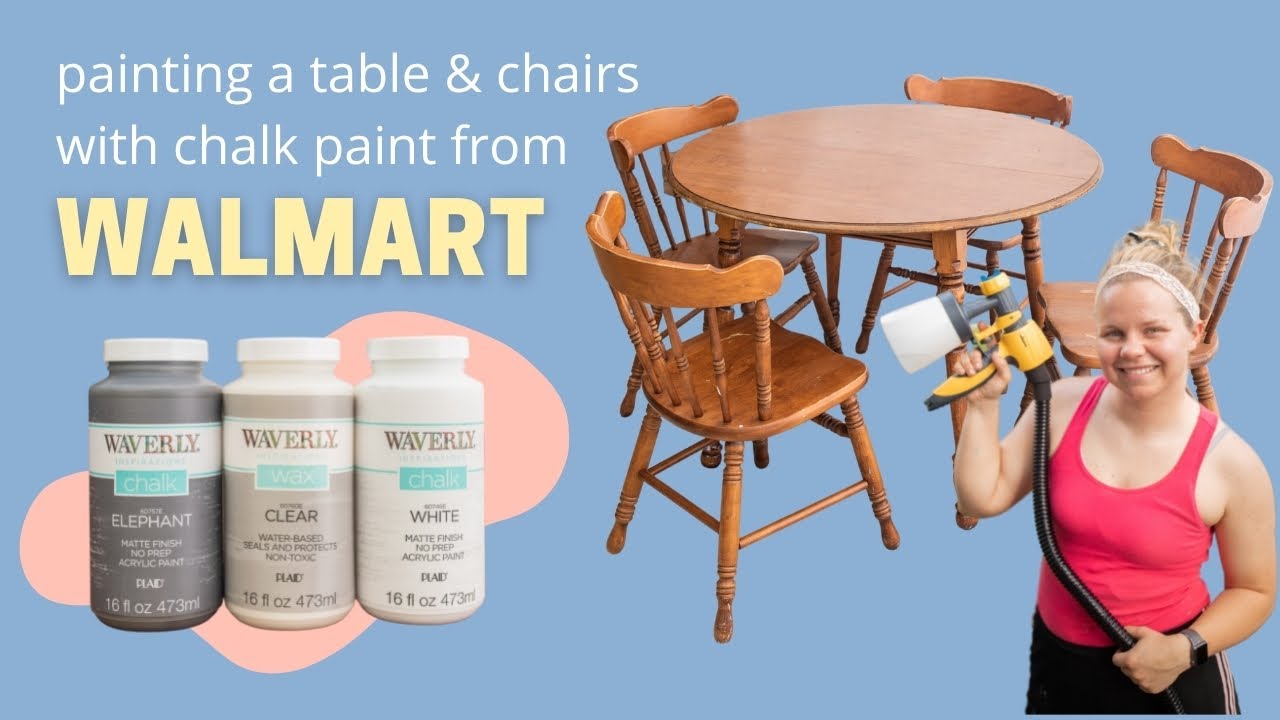 WALMART CHALK PAINT??? Is it worth it? | Kitchen Table and Chairs Flip