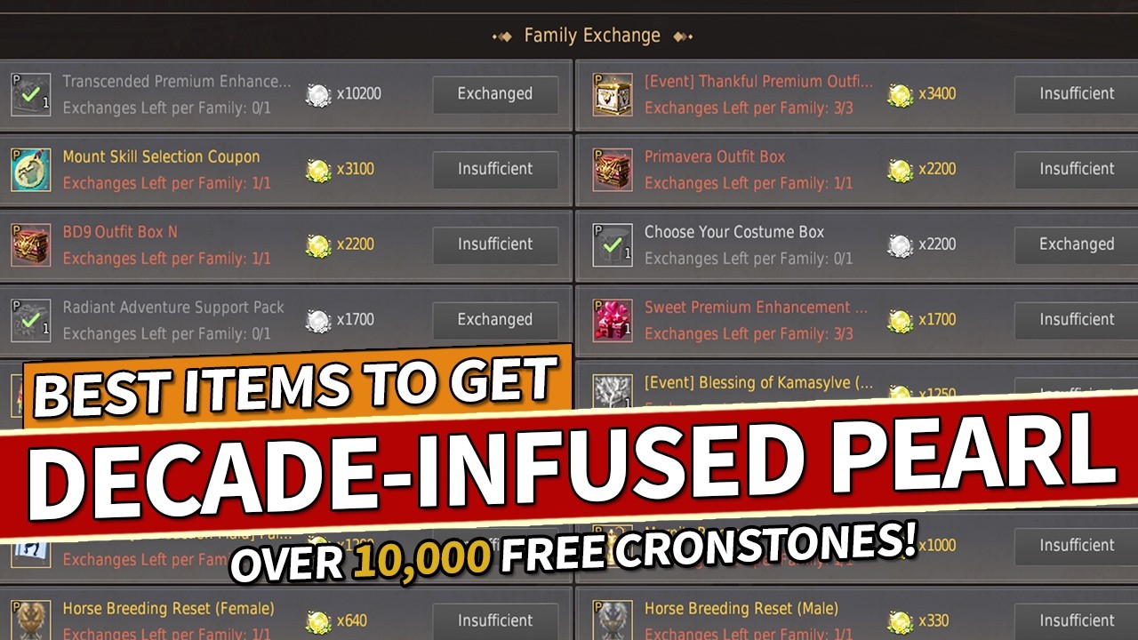 Best Decade-Infused Pearl Items To Get This Event Guide in Black Desert
