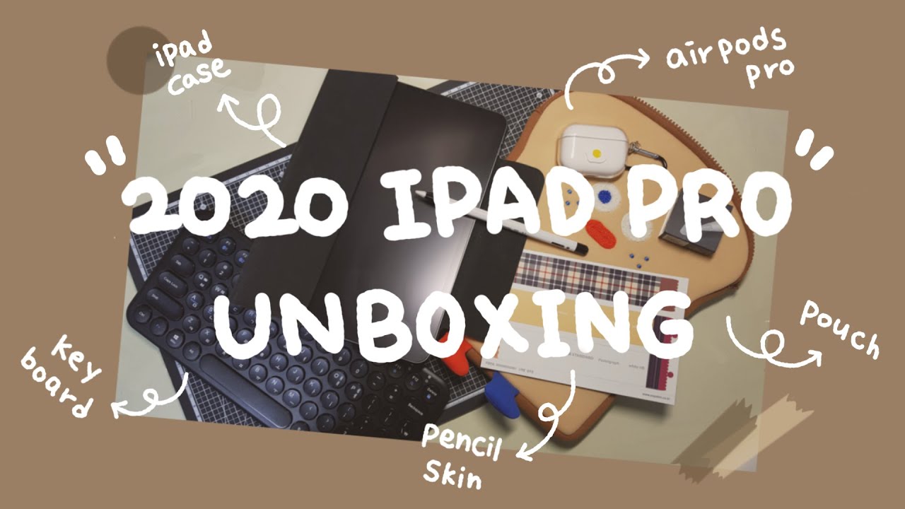 [2020 IPAD PRO UNBOXING] 갤럭시유저의 무려 ‘6주’ 기다린 아이패드프로 4세대 언박싱🍎 (ESR 케이스 | 스코코 저반사필름 | 팝스킨 | X-KEY 38BT)