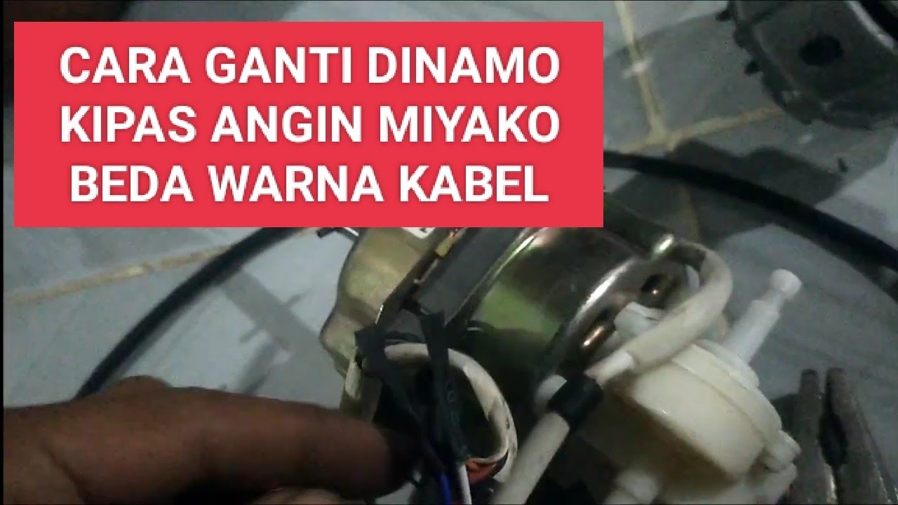 Cara ganti dinamo kipas angin miyako nodel remot beda warna kabel