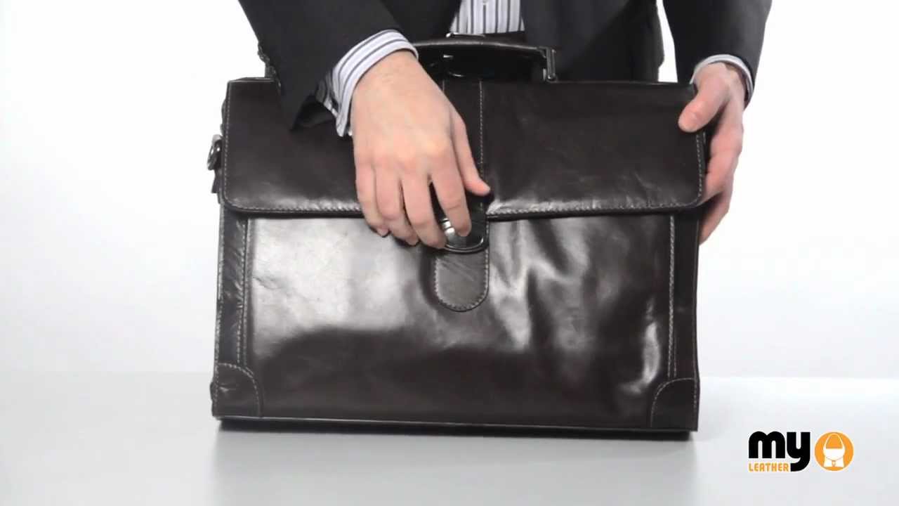 ELEGANT & LUXURIOUS ITALIAN BROWN REAL LEATHER BRIEFCASE 17 inch LAPTOP COMPATIBLE by Hideonline