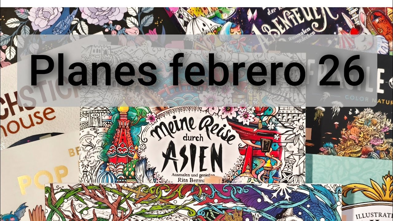 Planes para colorear FEBRERO 🖍️ | Libros de colorear para adultos
