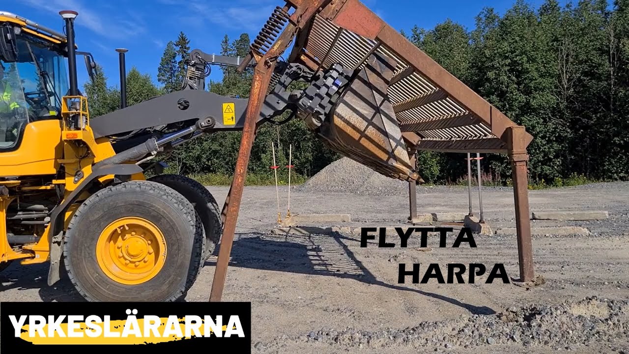 Hjullastare: Flytta harpa