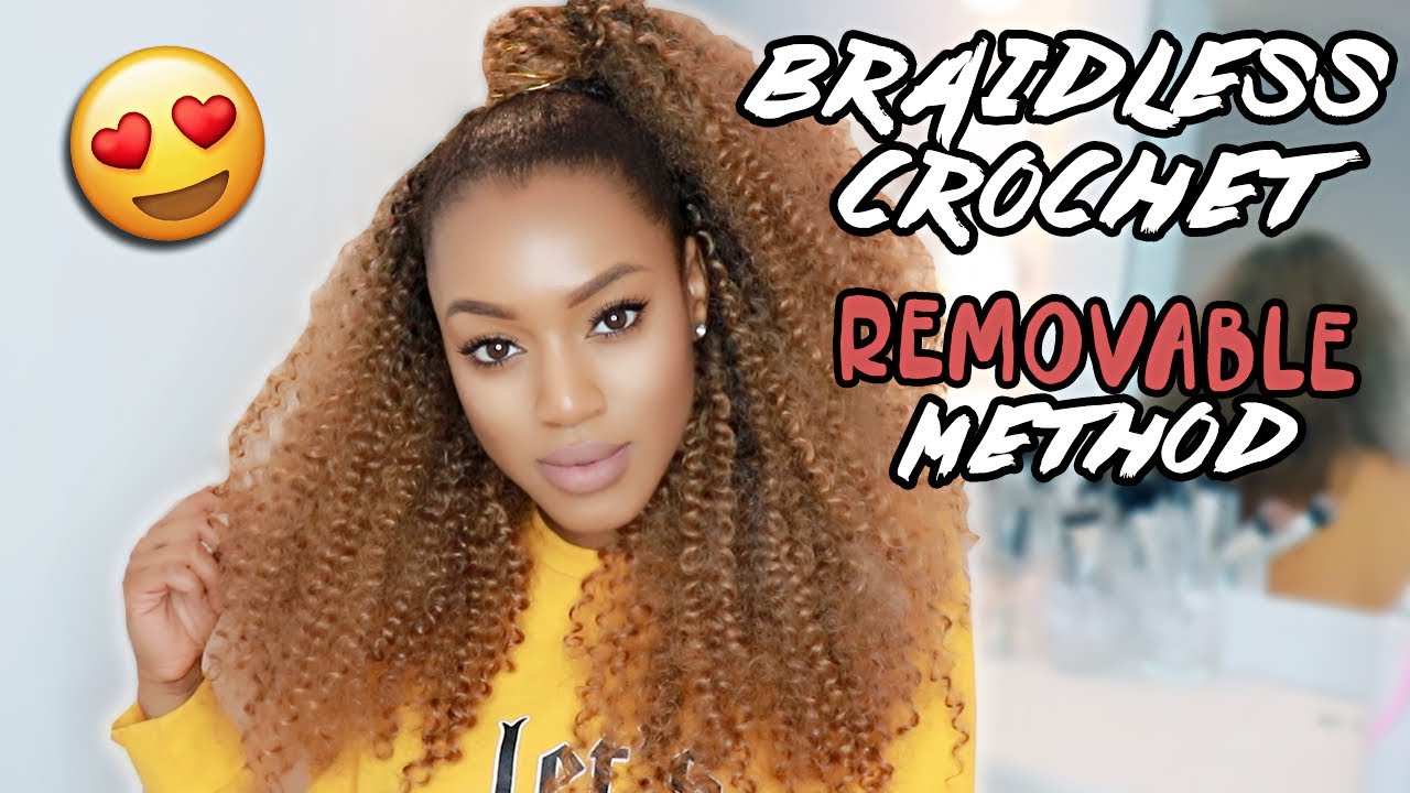 REMOVABLE Half Up/Down Braidless Crochet Hairstyle!! Blonde Beychella Look | Lulutress Bohemian