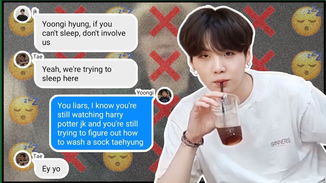BTS text - Yoongi can't sleep?!