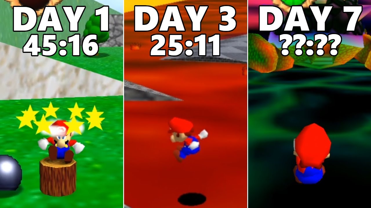 How Fast Can You Speedrun Super Mario 64 In 1 Week?