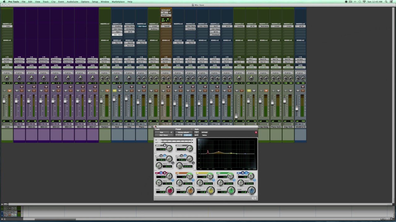 PRO TOOLS TUTORIAL Making a mix sound good with stock plugins only