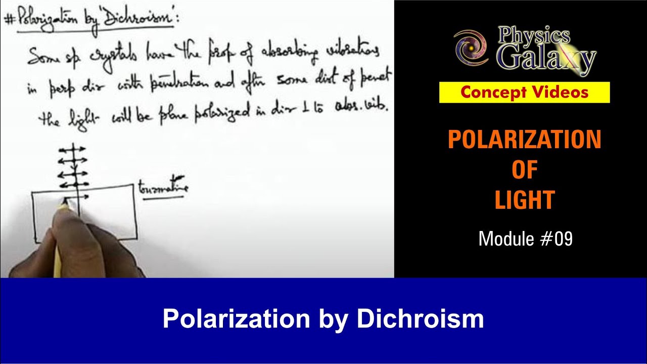 Class 12 Physics | Polarization of Light | #9 Polarization by Dichroism | For JEE & NEET