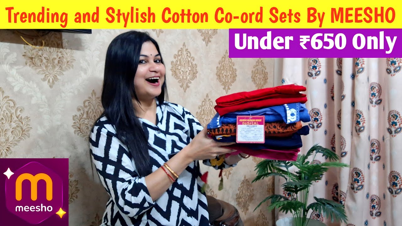 Stylish & Trending Cotton Co-ord Sets Under Budget 😍 Meesho Haul 2026🔥 Best Meesho Fashion Finds