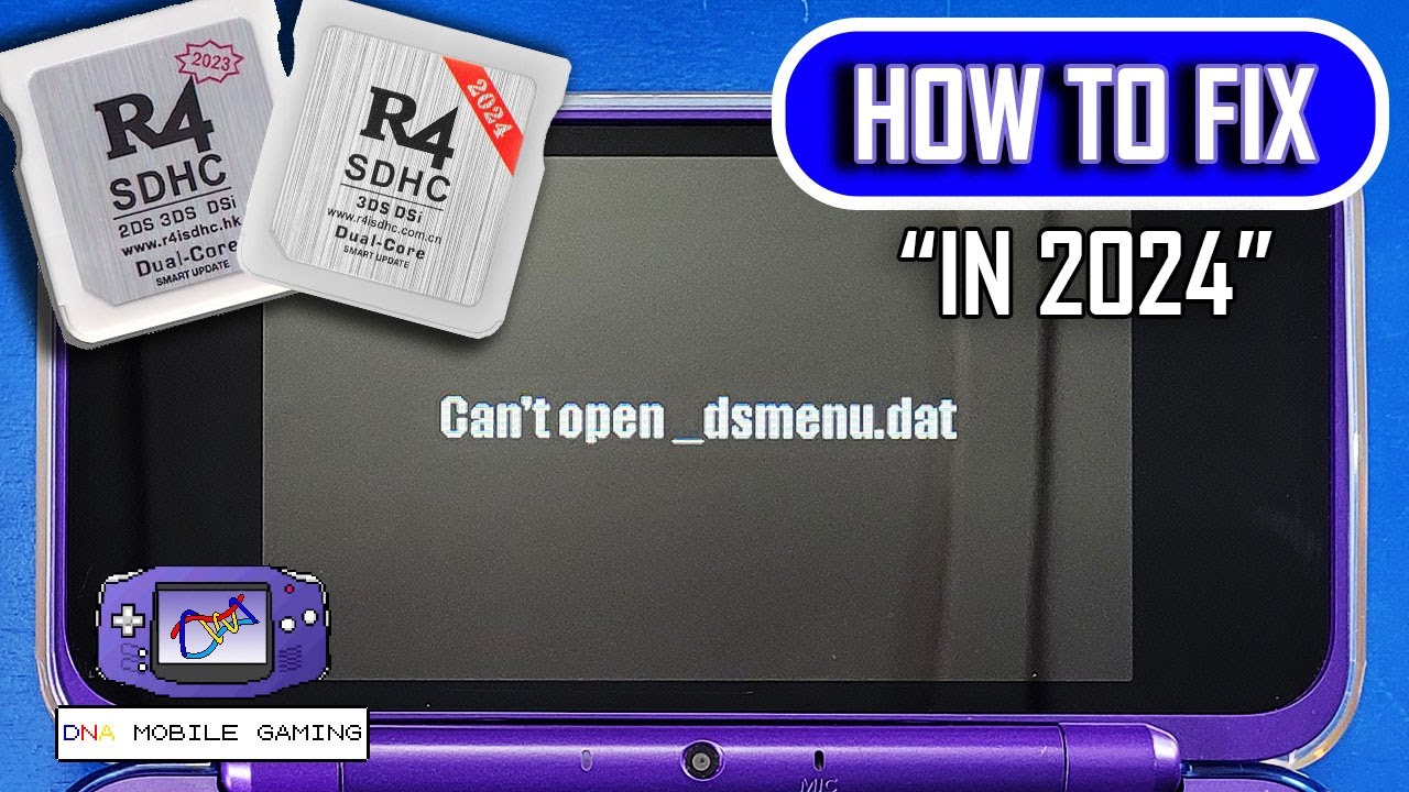R4 Card Can't open_dsmenu.dat Error Fix Easy
