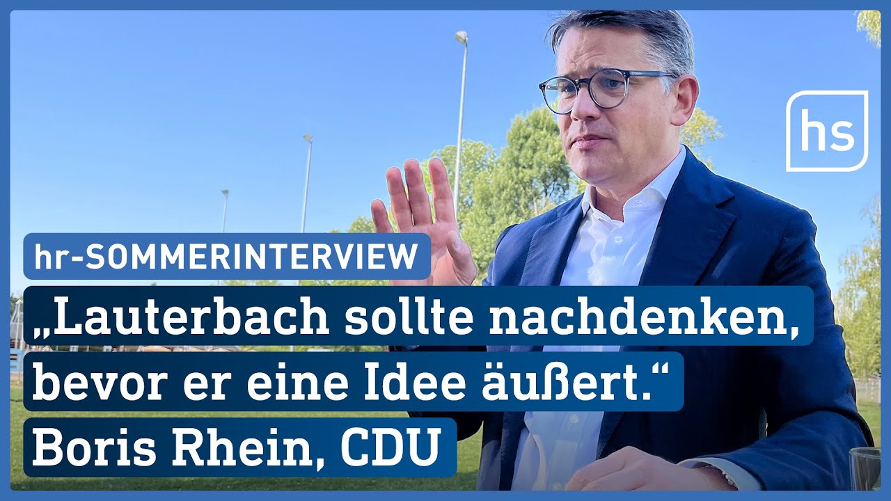 Ministerpräsident Boris Rhein (CDU) im hr-Sommerinterview | hessenschau
