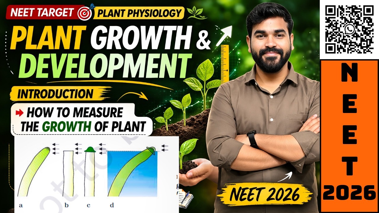 NEET 2026 Biology 🔥 Plant Growth & Development | Full NCERT Explained +100% Free NEET Coaching