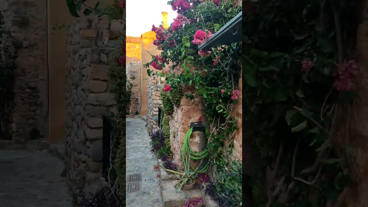 Monemvasia Castle, the medieval fortress of Lakonia Greece.
