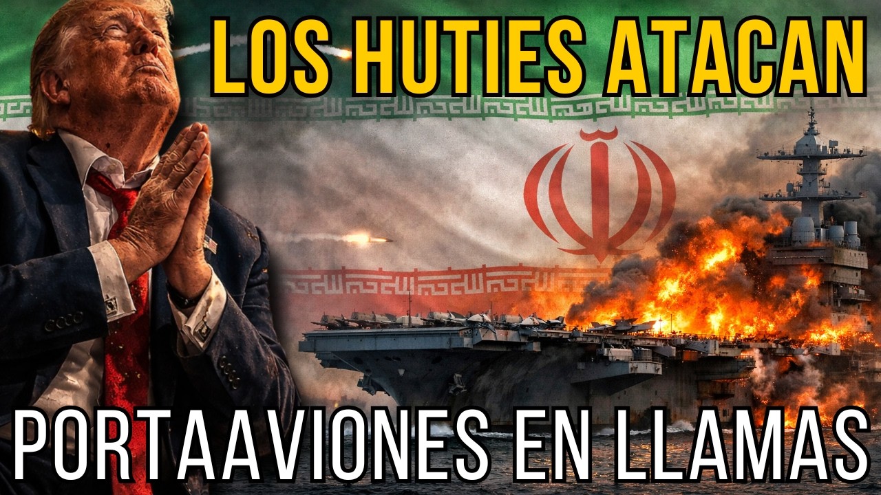 ¡EL GERALD R. FORD EN LLAMAS!🔥 IRÁN Y LOS HUTÍES ATACAN PORTAAVIONES ESTADOUNIDENSE EN MAR ROJO 🚨