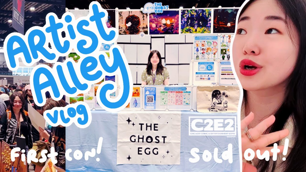 SELLING OUT AT C2E2! | Artist Alley Vlog 🌷 first con, $$$, chatty